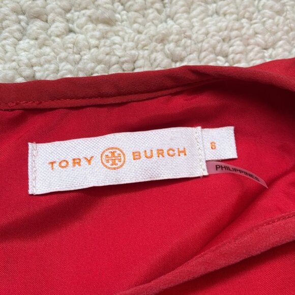 Tory Burch Women's Red Wool Sleeveless Sheath Dress Size 6 - Picture 8 of 14
